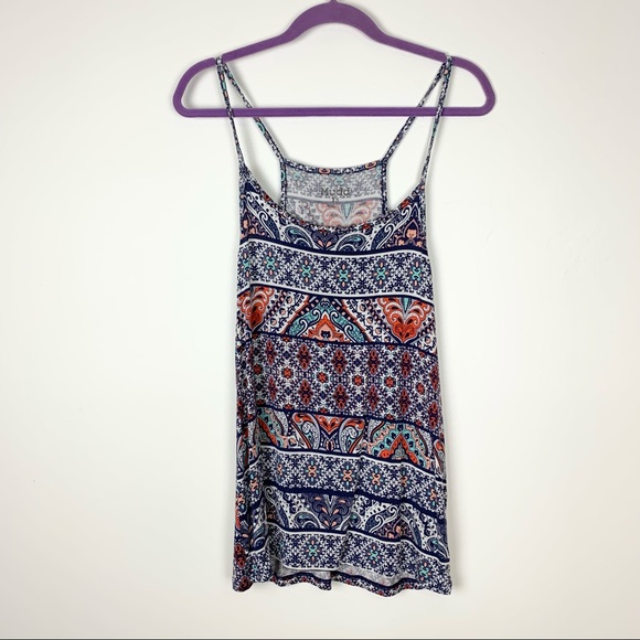 Mudd Patterned Camisole Tank Top Stretchy - Picture 1 of 5